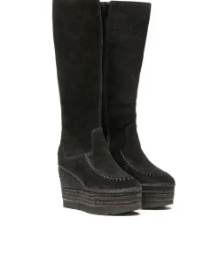 Mujer Vidorreta Outlet|Botas Altas|Bota alta en serraje negro Tilo 5