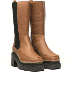 Mujer Vidorreta Outlet|Botas Altas|Bota alta en velvet cuero Panteta