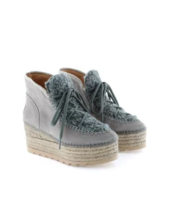 Mujer Vidorreta Botas Bajas|Bota baja borreguito en serraje gris Creta
