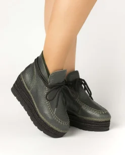 Vidorreta Outlet|Bota baja en bost kaki Creta
