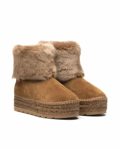 Vidorreta Outlet|Bota baja en serraje cuero oscuro Merce Doble