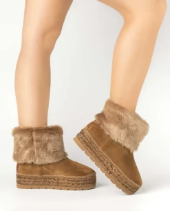 Vidorreta Outlet|Bota baja en serraje cuero oscuro Merce Doble