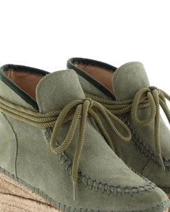 Mujer Vidorreta Botas Bajas|Bota baja en serraje kaki Creta