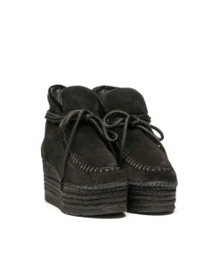 Mujer Vidorreta Botas Bajas|Bota baja en serraje negro Creta