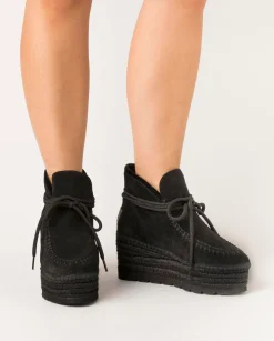 Mujer Vidorreta Botas Bajas|Bota baja en serraje negro Creta