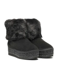 Vidorreta Outlet|Bota baja en serraje negro Merce Doble