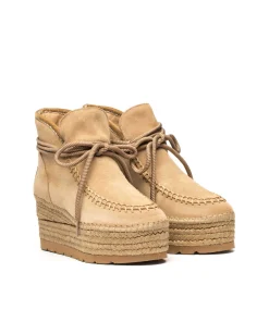 Mujer Vidorreta Botas Bajas|Bota baja en serraje nude Creta