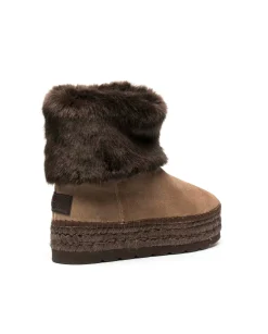 Vidorreta Outlet|Bota baja en serraje taupe Merde Doble