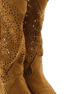 Mujer Vidorreta Botas Altas|Bota calada en serraje cuero Tilo 7