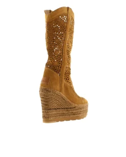 Mujer Vidorreta Botas Altas|Bota calada en serraje cuero Tilo 7