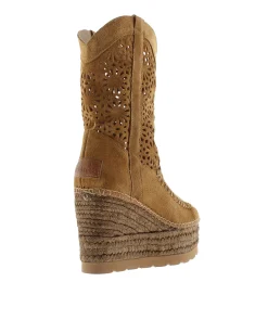Mujer Vidorreta Botas Altas|Bota calada en serraje cuero Tilo 5