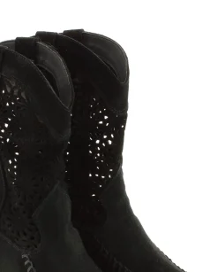Mujer Vidorreta Botas Altas|Bota calada en serraje negro Tilo 5
