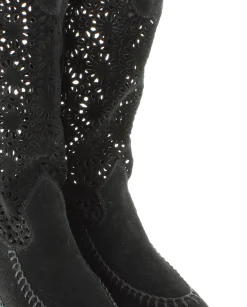 Vidorreta Outlet|Bota calada en serraje negro Tilo 5