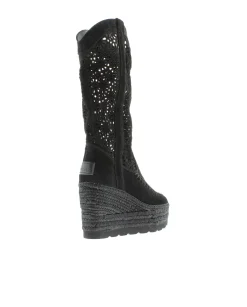 Vidorreta Outlet|Bota calada en serraje negro Tilo 5