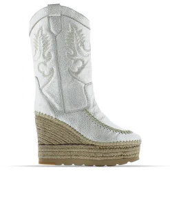 Vidorreta Outlet|Bota Cowboy en napa metal plata Tilo 7