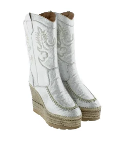 Vidorreta Outlet|Bota Cowboy en napa metal plata Tilo 7