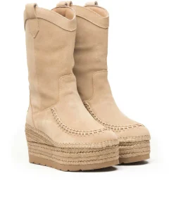 Vidorreta Outlet|Bota Cowboy en serraje arena Creta