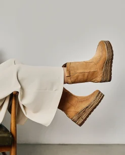 Mujer Vidorreta Botas Cowboy|Bota Cowboy en serraje camel Creta