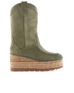 Mujer Vidorreta Botas Cowboy|Bota Cowboy en serraje kaki Creta