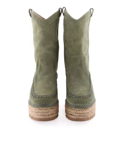 Mujer Vidorreta Botas Cowboy|Bota Cowboy en serraje kaki Creta
