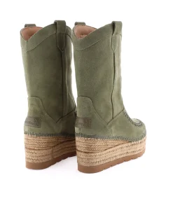 Mujer Vidorreta Botas Cowboy|Bota Cowboy en serraje kaki Creta