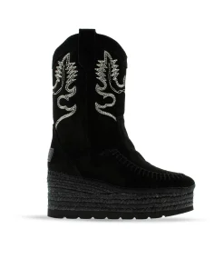 Mujer Vidorreta Botas Cowboy|Bota Cowboy en serraje negro Creta