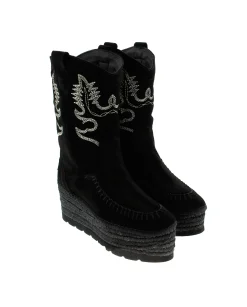 Mujer Vidorreta Botas Cowboy|Bota Cowboy en serraje negro Creta
