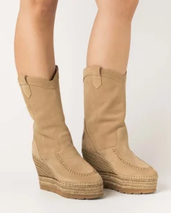 Mujer Vidorreta Botas Cowboy|Bota Cowboy en serraje nude Tilo 7
