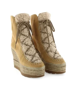 Mujer Vidorreta Botines|Botin borreguito en serraje camel Tilo 7