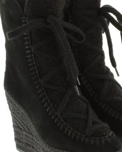 Vidorreta Outlet|Botin borreguito en serraje negro Tilo 7