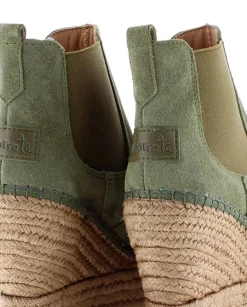 Mujer Vidorreta Botines|Botin Chelsea en serraje kaki Tilo 7