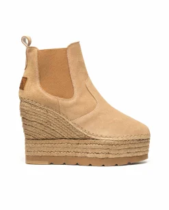 Vidorreta Outlet|Botin Chelsea en serraje nude Tilo 7