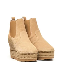 Vidorreta Outlet|Botin Chelsea en serraje nude Tilo 7