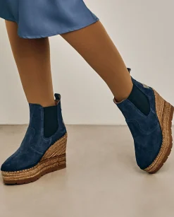Mujer Vidorreta Botines|Botin Chelsea en serraje marino Tilo 7