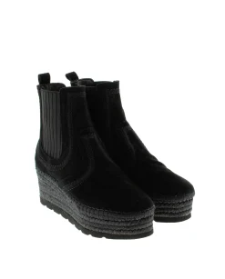 Vidorreta Outlet|Botin Chelsea en serraje negro Creta