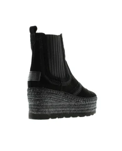 Vidorreta Outlet|Botin Chelsea en serraje negro Creta