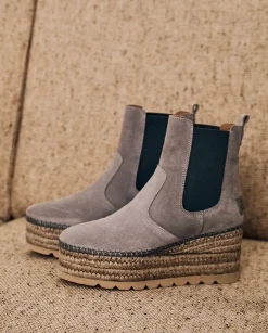Mujer Vidorreta Botines|Botin Chelsea en serraje gris Creta