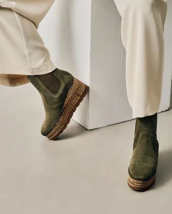 Mujer Vidorreta Botines|Botin Chelsea en serraje kaki Creta