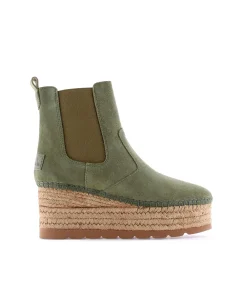 Mujer Vidorreta Botines|Botin Chelsea en serraje kaki Creta