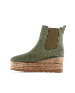 Mujer Vidorreta Botines|Botin Chelsea en serraje kaki Creta