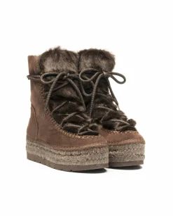 Vidorreta Outlet|Botin con pelo en serraje testa Merce Doble