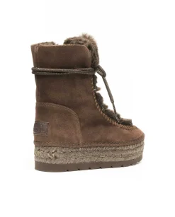 Vidorreta Outlet|Botin con pelo en serraje testa Merce Doble