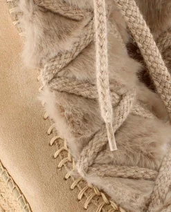 Vidorreta Outlet|Botin de pelo en serraje arena Tilo 7