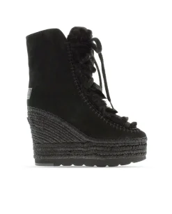 Vidorreta Outlet|Botin de pelo en serraje negro Tilo 7
