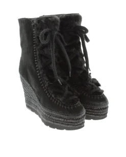 Vidorreta Outlet|Botin de pelo en serraje negro Tilo 7