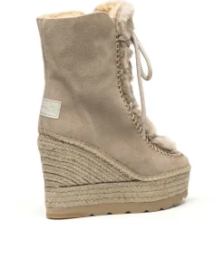 Vidorreta Outlet|Botin de pelo en serraje piedra Tilo 7