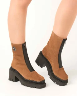 Vidorreta Outlet|Botin en serraje cuero Panteta
