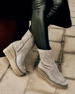 Mujer Vidorreta Botines|Botin en serraje gris Tilo 5
