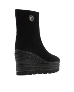 Vidorreta Outlet|Botin en serraje negro Cuba