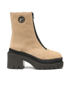 Vidorreta Outlet|Botin en serraje nude Panteta